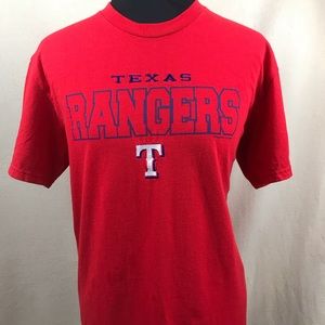 Red Texas Rangers woman T-shirt size Medium.